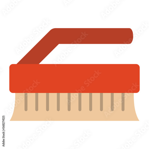 Fototapeta Naklejka Na Ścianę i Meble -  Cleaning Brush Flat Icon