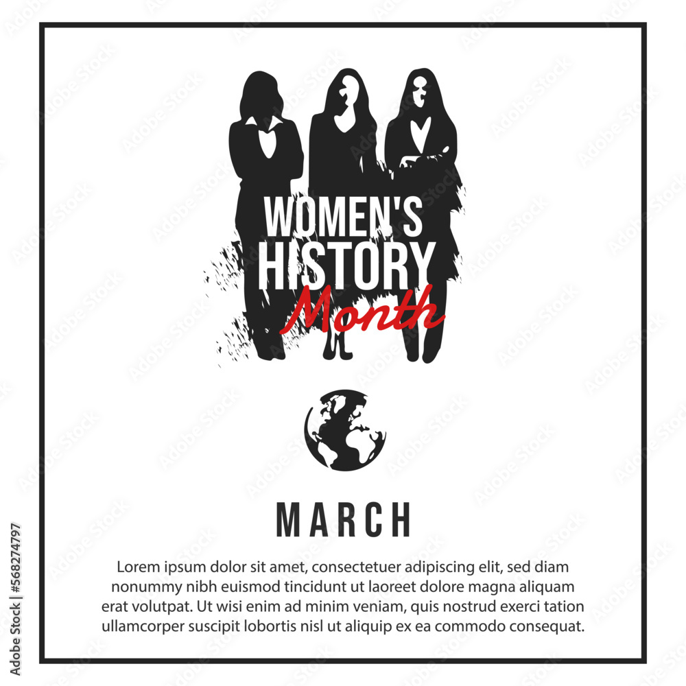 Women's History Month. Celebrated annual in March