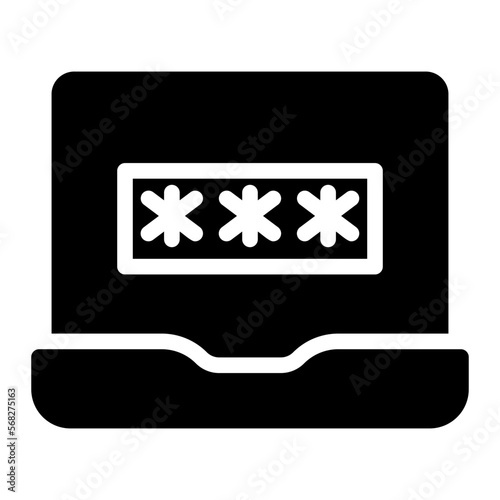 pin code glyph icon