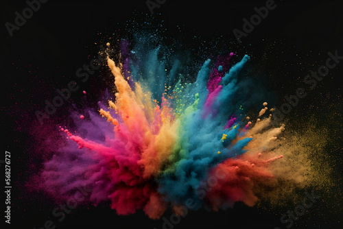Bunter Hintergrund, Farbenfrohes Bild mit einer bunten Farbenvielfalt. © Jan