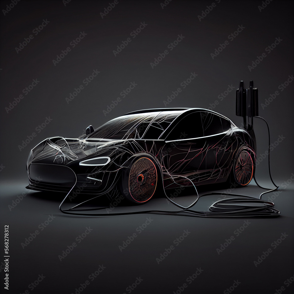 Naklejka premium Electric car concept.