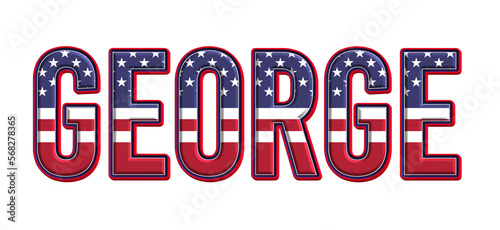 Wallpaper Mural President day concept George 3d text cutout Torontodigital.ca