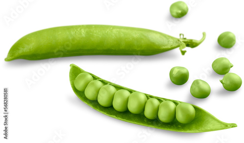 Fotografiet Green Peas in Pods