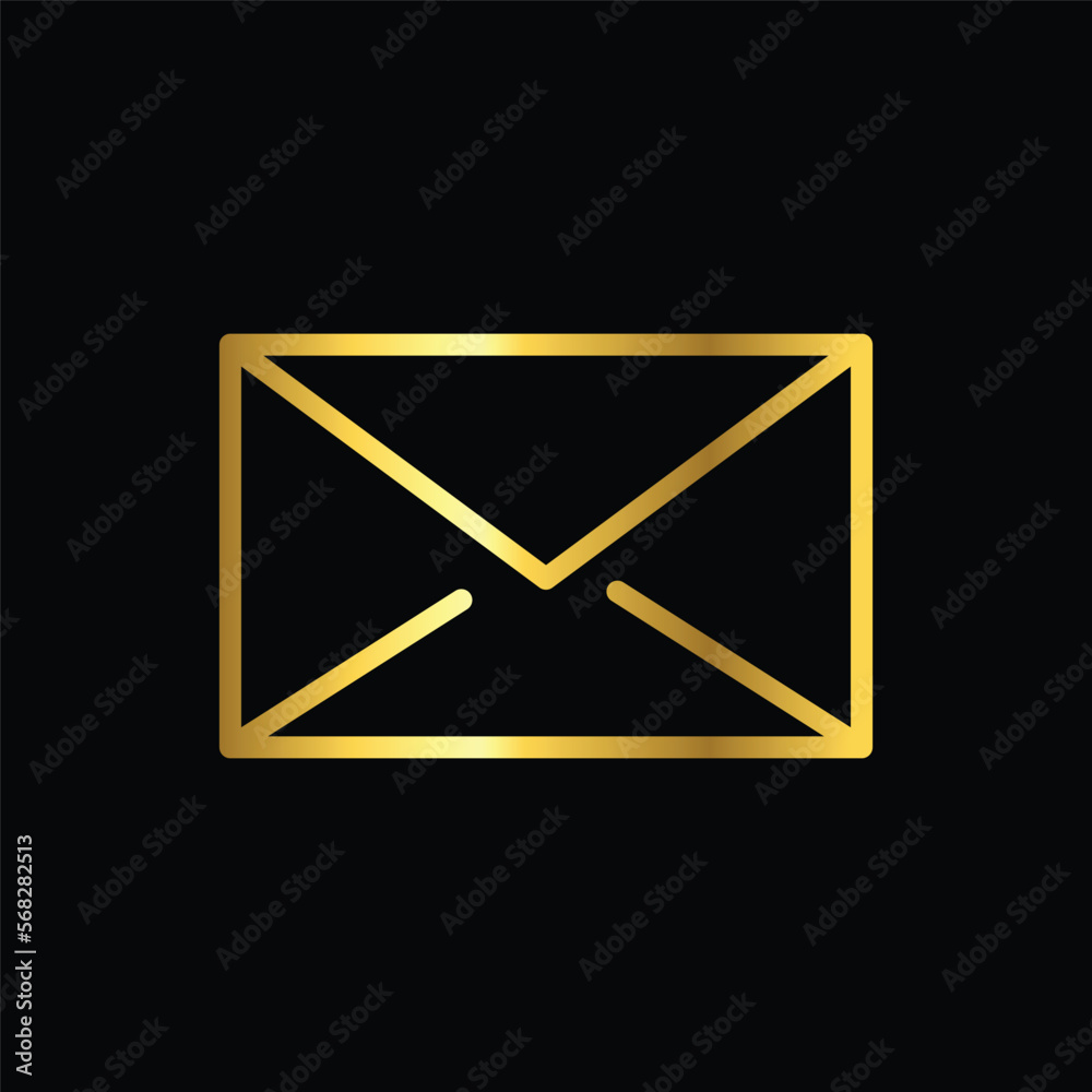 gold E mail, envelope icon vector illustration design logo template flat style trendy collection gold E mail, envelope icon vector illustration design logo template flat style trendy collection