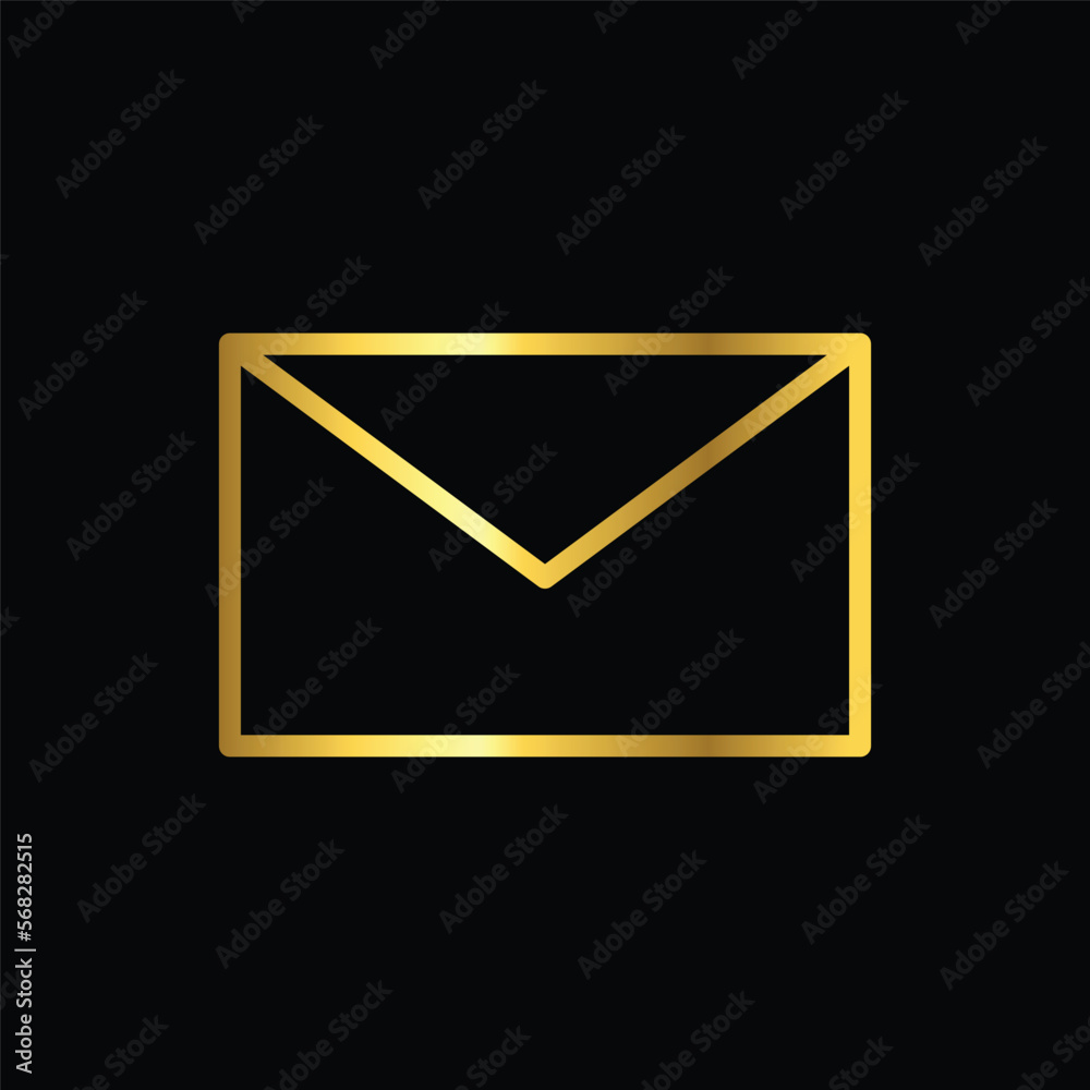 gold E mail, envelope icon vector illustration design logo template flat style trendy collection gold E mail, envelope icon vector illustration design logo template flat style trendy collection