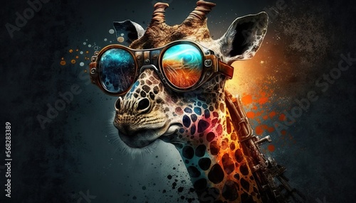 Giraffe colored glasses