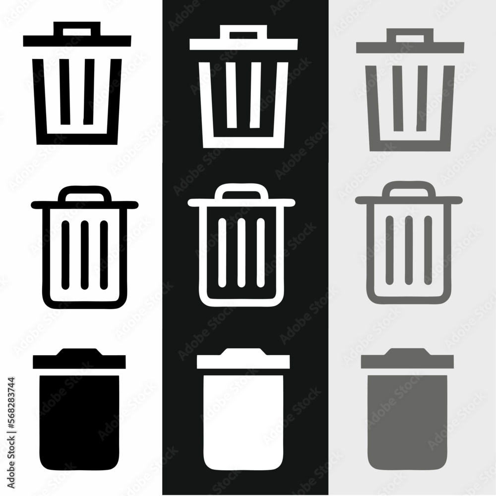trash garbage icon symbol vector image. EPS 10 trash garbage icon symbol vector image. EPS 10