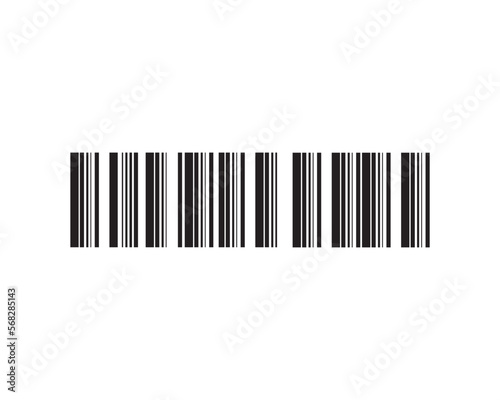 Barcode vector design. Realistic bar code icon.
