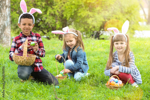 Cute little children gather...