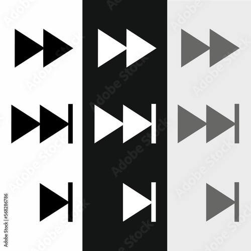 forward sign icon symbol vector image. EPS 10