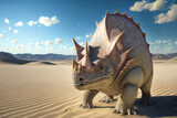 Protoceratops fossils were discovered in the Mongolian Gobi Desert. Generative AI