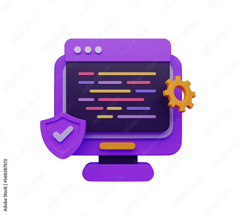 3D Render web development or software development or web design coding and programming with syntax code 3D Render web development or software development or web design coding and programming with syntax code