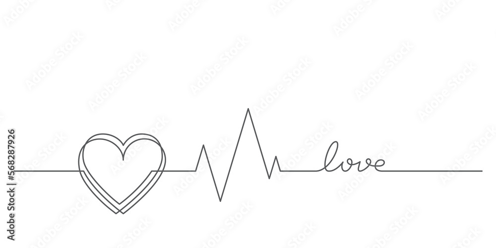 heart beat pulse love concepts decorative line art illustration heart beat pulse love concepts decorative line art illustration