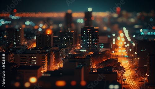 Night city. generative AI