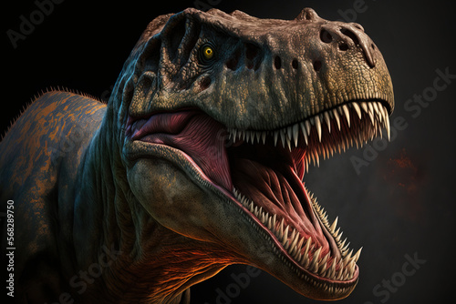 The Cretaceous period Tyrannosaurus. Generative AI