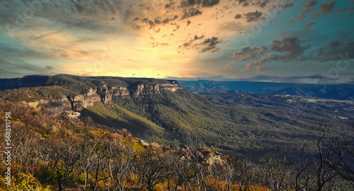 Jamison Valley part of the Great Dividing Range Australia photo