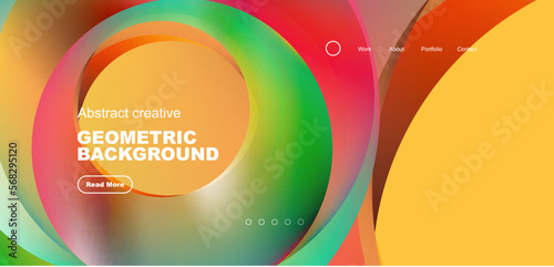 Circles minimal abstract background. Techno or business concept, pattern for wallpaper, banner, background, landing page, wall art, invitation, prints