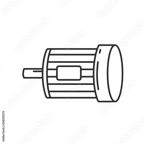 generator motor line  icon vector concept design template