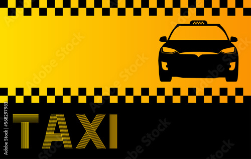 Taxi service business card with blank space for inscriptions and phone number
