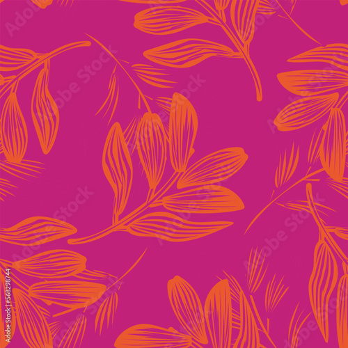 Tropical Leaf Seamless Pattern Design © Siu-Hong Mok