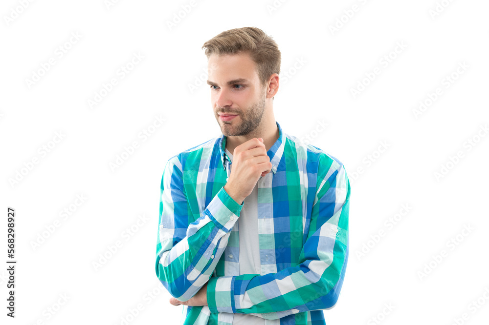 photo of young casual man with stubble. casual man isolated on white background. photo of young casual man with stubble. casual man isolated on white background.