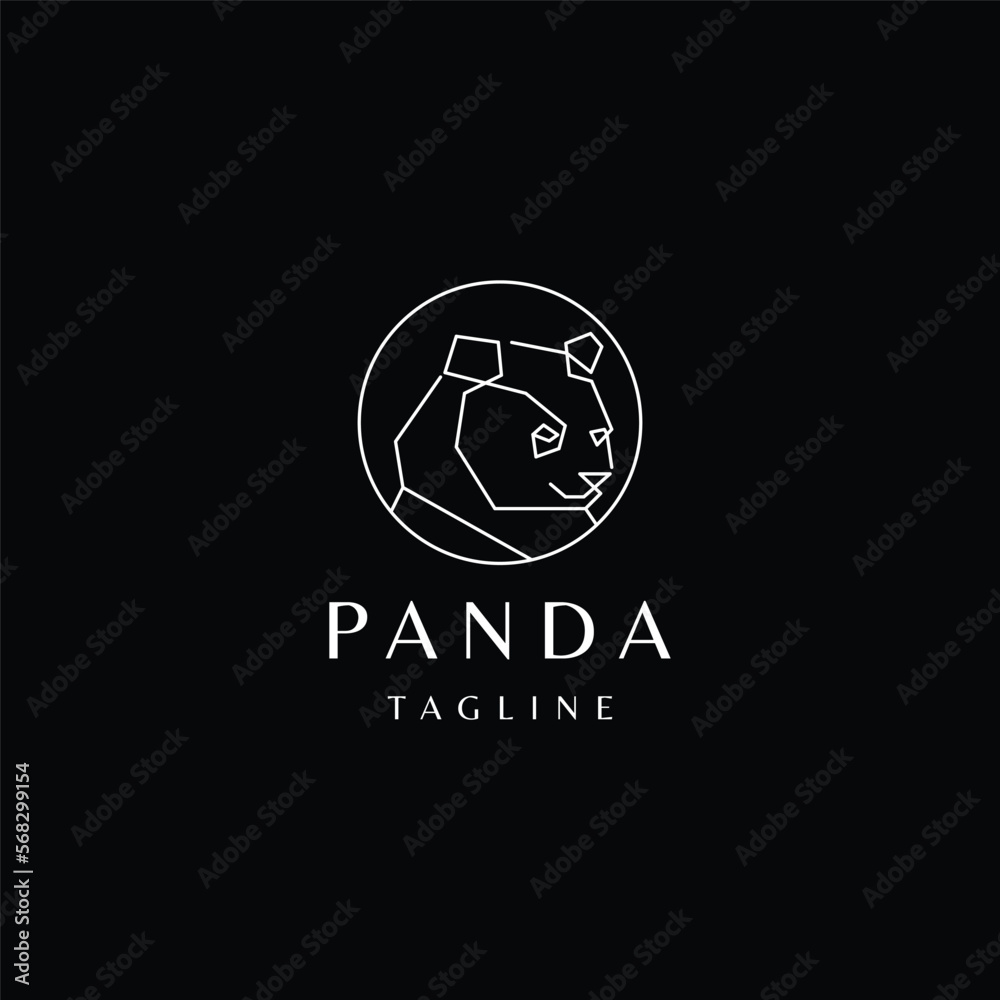 Abstract panda head logo icon design template Abstract panda head logo icon design template