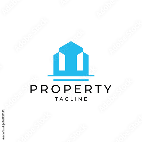 Property building apartment logo design icon template