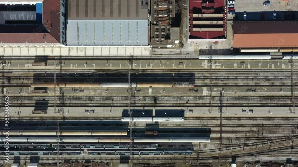 4K aerial video of the main railway station in Zagreb, Croatia 4K aerial video of the main railway station in Zagreb, Croatia
