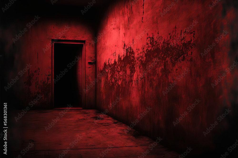 Backgrounds with a spooky red wall, a dark grunge textured red concrete