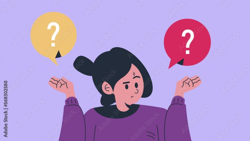 woman choosing two bubbles character