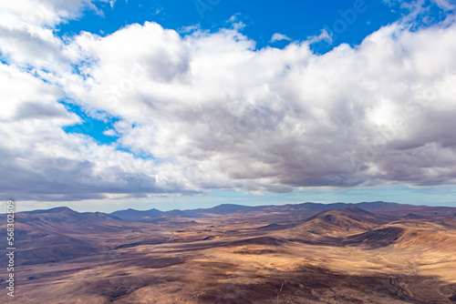 aerial view to Fuerteventura landscape
