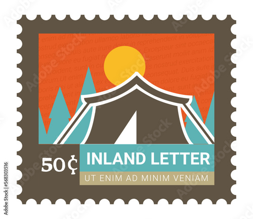 Inland letter, correspondence post card or mark