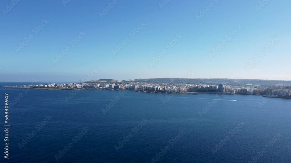 Stunning Aerial View of Saint Paul's Bay, Malta : A Drone Perspective Stunning Aerial View of Saint Paul's Bay, Malta : A Drone Perspective