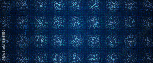 Digital technology background. Digital data square blue pattern pixel background