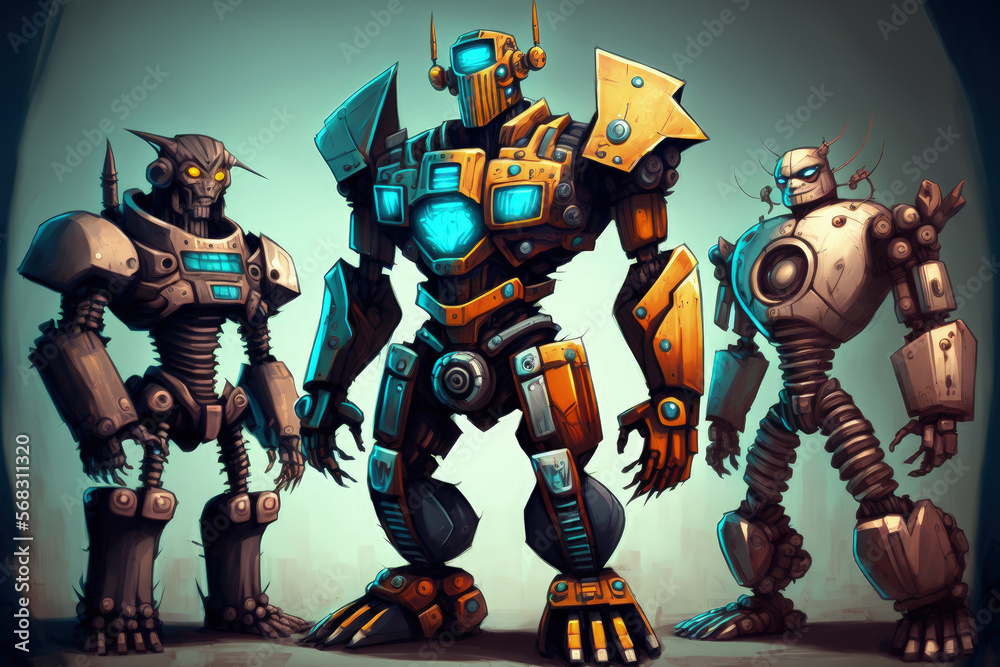 Raise of the Machines Robot, Robotic, and Cyborg Concept. Generative AI Raise of the Machines Robot, Robotic, and Cyborg Concept. Generative AI