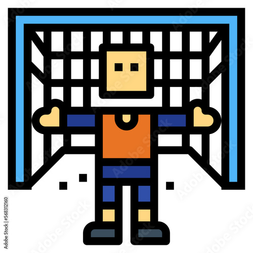 goalkeeper filled outline icon style