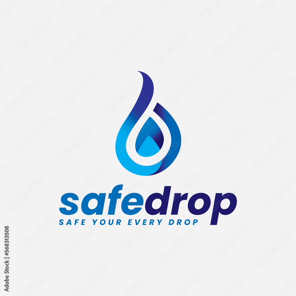 Safe Mineral Drinking Water Drops Logo Safe Mineral Drinking Water Drops Logo