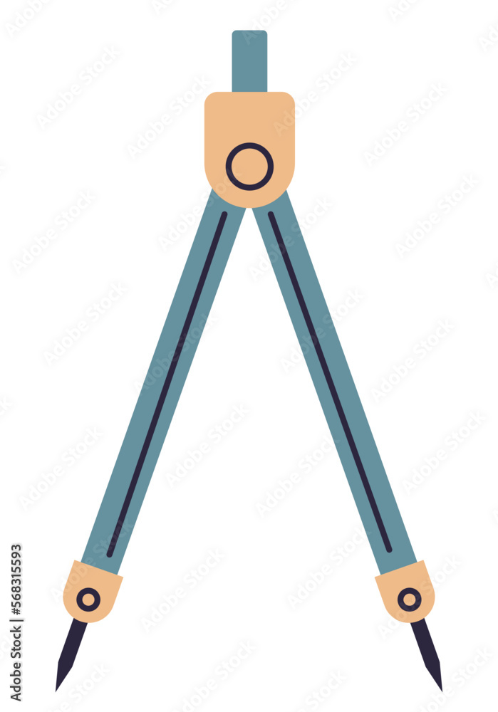 School supplies, compass for drawing fugures School supplies, compass for drawing fugures