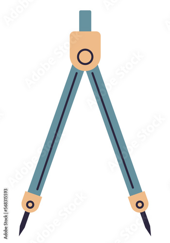 School supplies, compass for drawing fugures