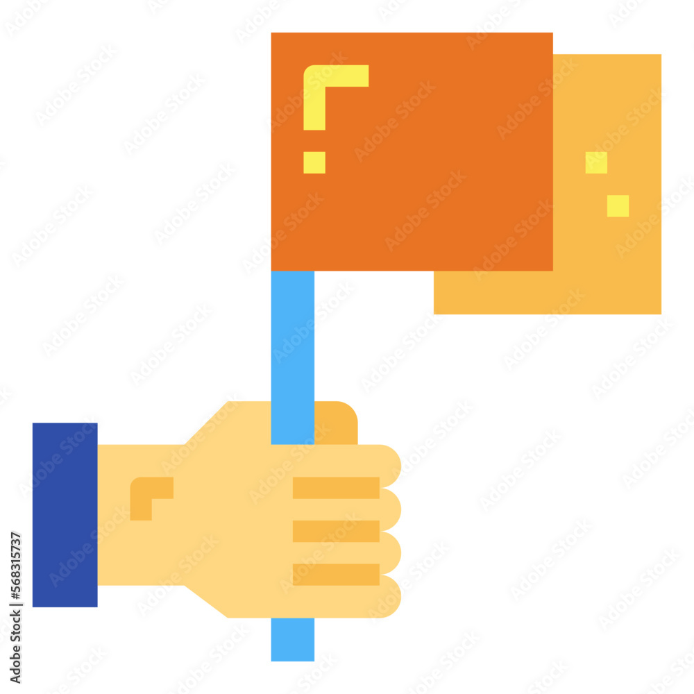 Offside flat icon style