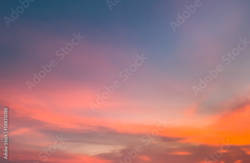 Beautiful of sunset sky for background texture, nature background, sky background.