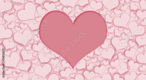 pink background with hearts for valentine day