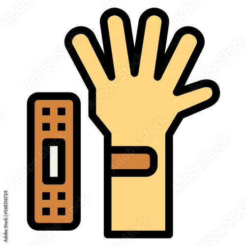 plaster filled outline icon style