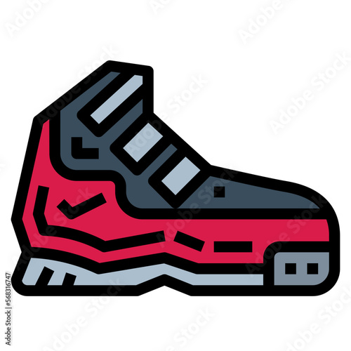 shoes filled outline icon style