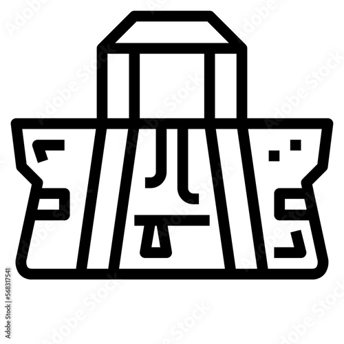 Sport Bag line icon style