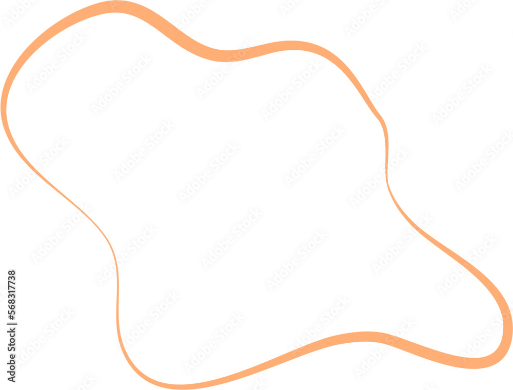 Aesthetic Blob Line Design Element Vector Aesthetic Blob Line Design Element Vector