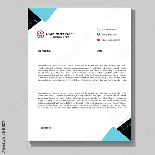 Free vector professional creative letterhead template design for your business