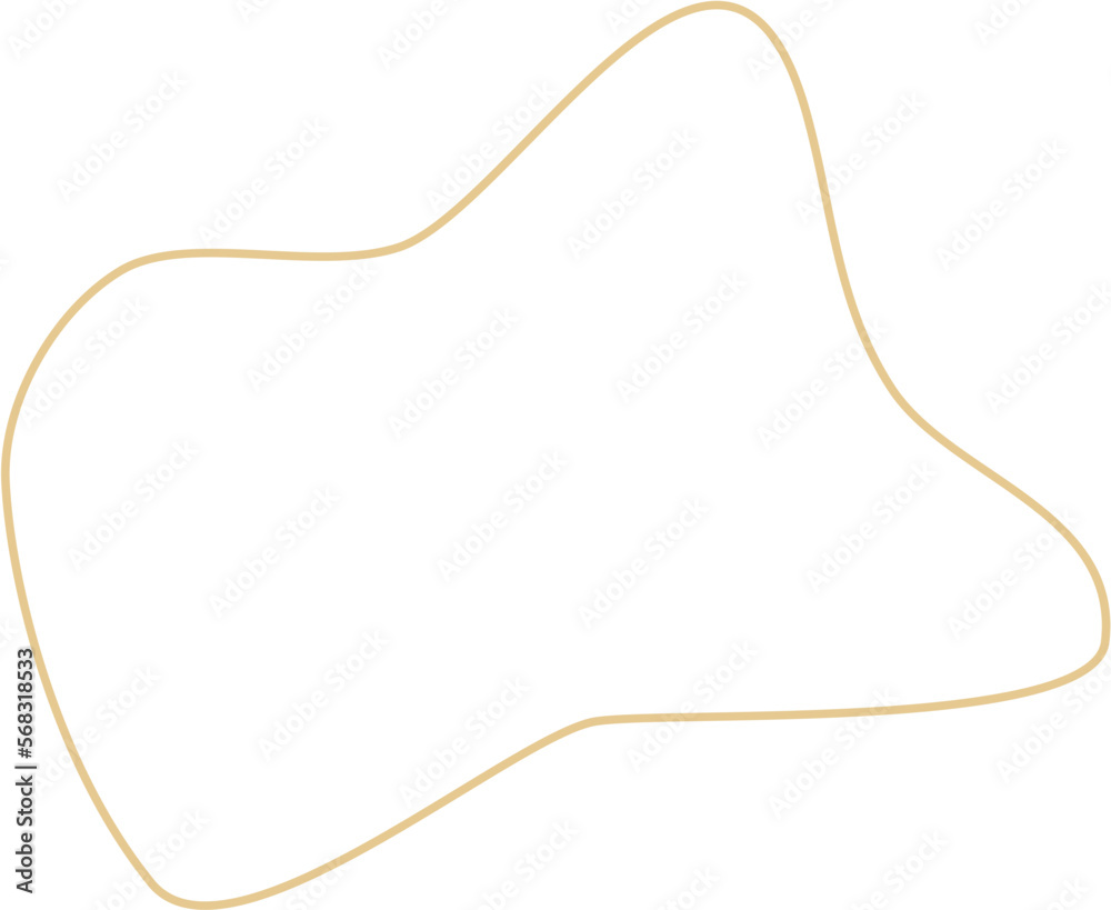 Aesthetic Blob Line Design Element Vector