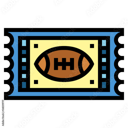 ticket filled outline icon style