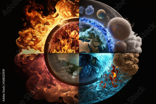 composed of Earth and the other four basic elements. Generative AI